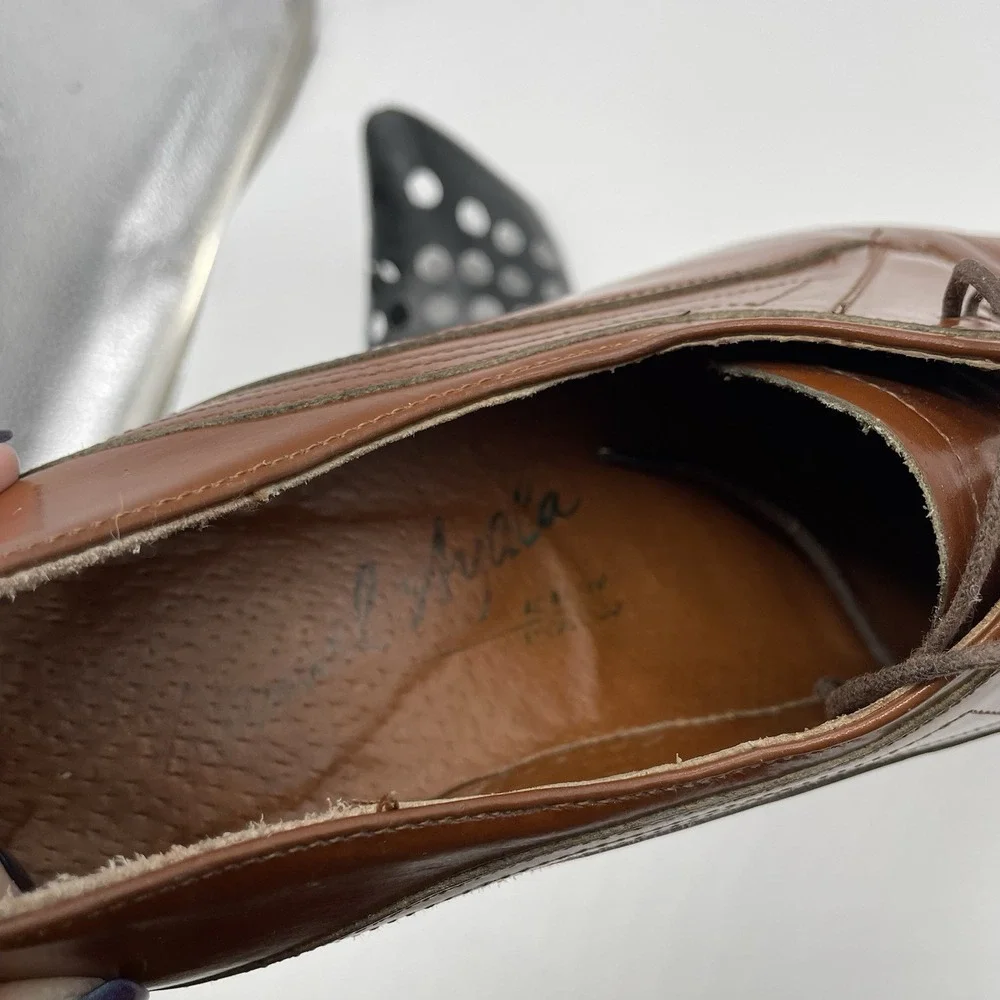 M. Ayala Brown Leather Lace-up Dress Shoes -28.5 US Size‎ 10